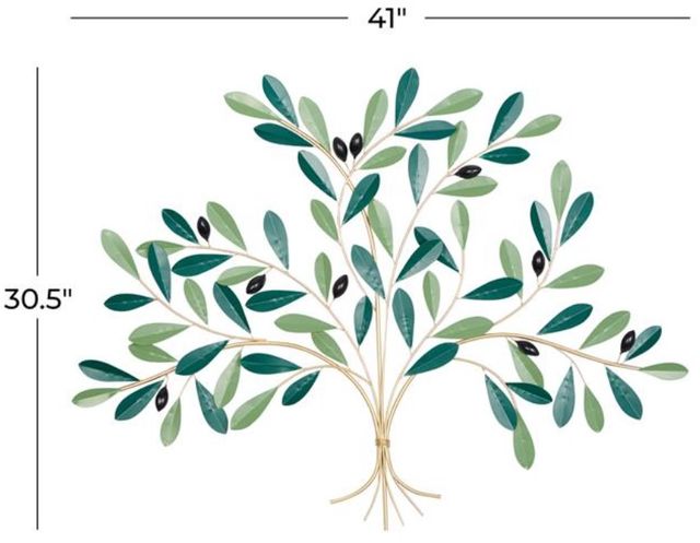 Deco Marche Green Tree Wall Decor-2