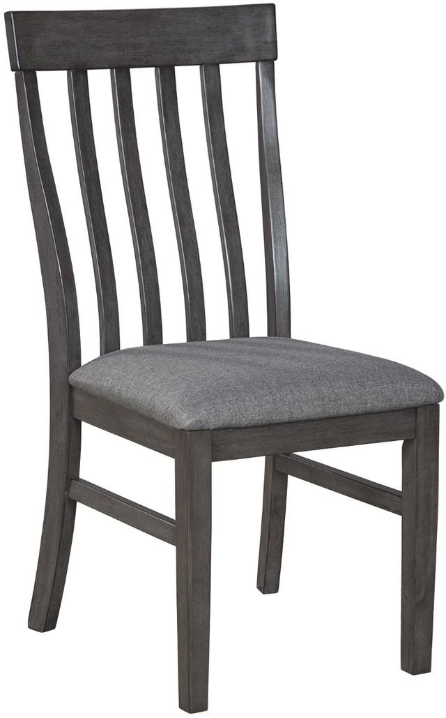 Benchcraft® Luvoni 5-Piece Dark Charcoal Gray Dining Room Set-2