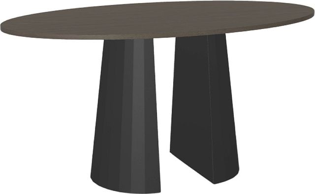 Amisco Customizable Gemma 72" Oval Pub Table with 1" White Oak Veneer Top-0