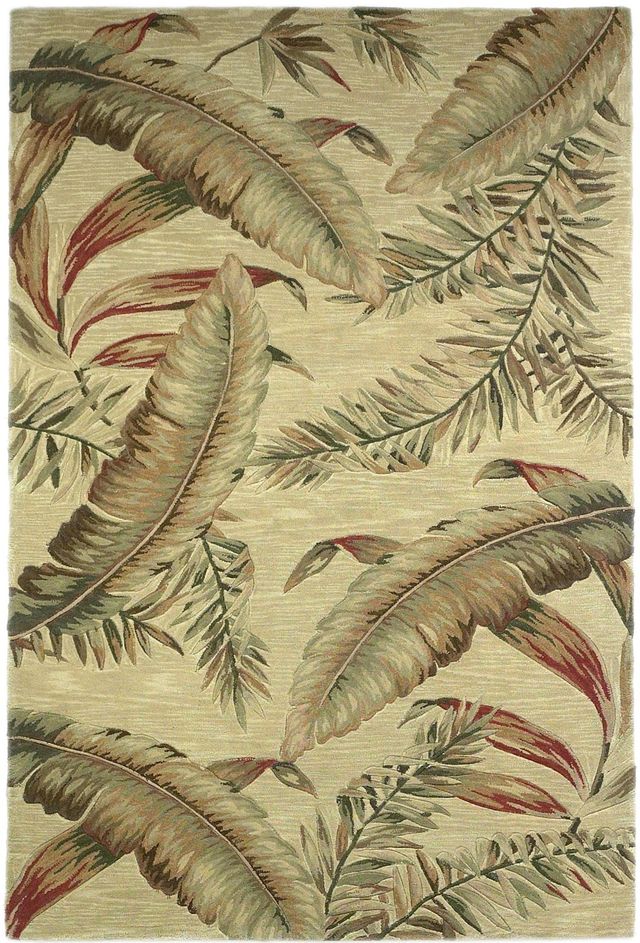 KAS Rugs Sparta Ivory Ferns 5'x8' Rug-0