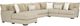 Albany Industries 4-Piece Tweed Toast Left-Arm Facing Chaise Sectional -0