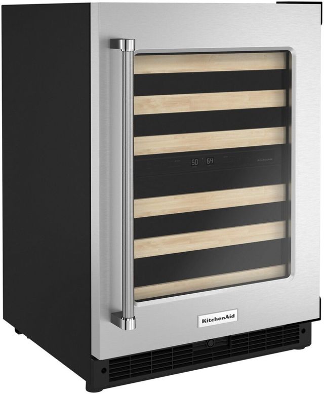 KitchenAid® 24" Stainless Steel Wine Cooler-2
