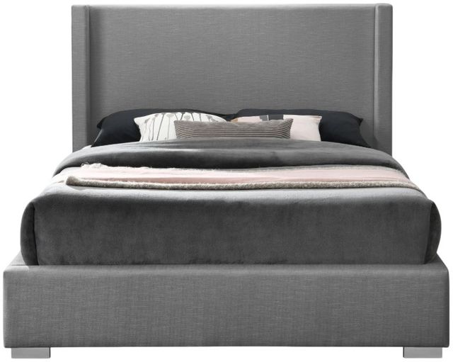 Meridian Furniture Royce Gray Queen Upholstered Panel Bed-3
