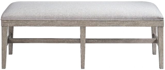 Riverside Furniture Bennett Frosted Gray 58" Upholstered Dining Bench-2