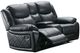 Mazin Furniture Bartholomew Black Manual Reclining Loveseat with Center Console-1