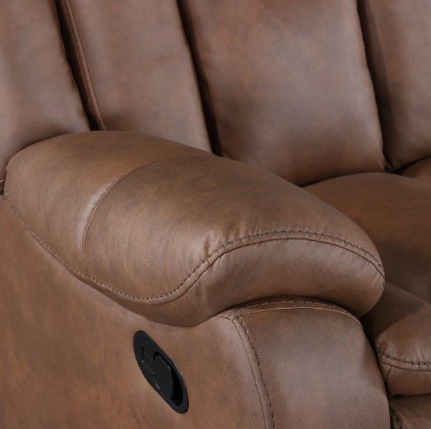 New Classic® Home Furnishings Morello Saddle Brown Manual Glider Recliner-3