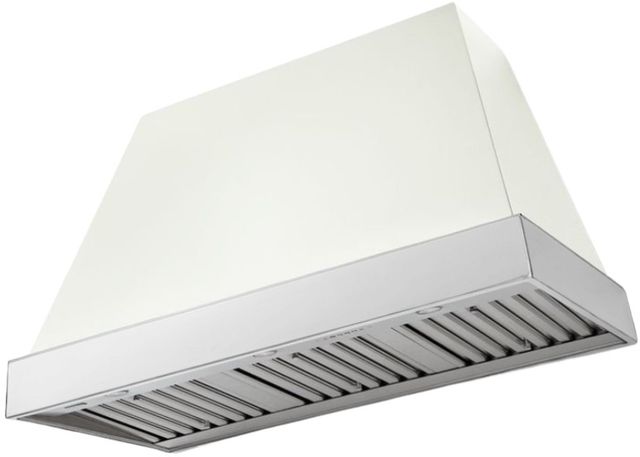 AGA Euclid 48" White Wall Mounted Range Hood  with Polished Chrome Trim-0