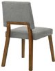 Armen Living Channell 2-Piece Gray/Walnut Upholstered Dining Chair Set-3