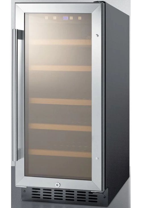 Summit® 15" 2.2 Cu. Ft. Stainless Steel Wine Cooler-1