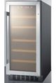 Summit® 15" 2.2 Cu. Ft. Stainless Steel Wine Cooler-1