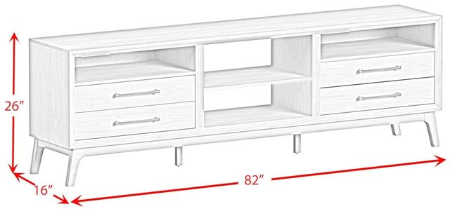 Elements International Westland 3-Piece Almond Entertainment Unit with 82" TV Console-2