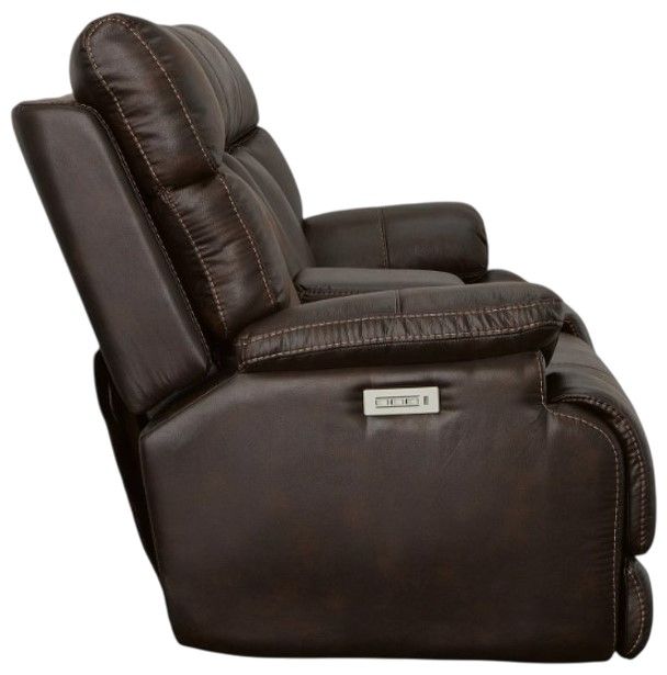 Flexsteel® Henry Hickory Power Reclining Loveseat with Power Headrests and Lumbar-3