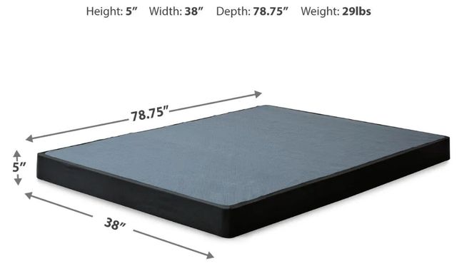 Sierra Sleep® By Ashley® Black Twin XL Low Profile Foundation-2