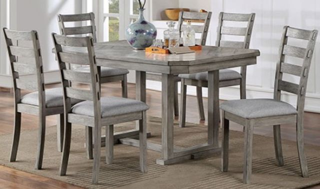 Furniture of America® Laquila 7-Piece Gray Dining Set-0