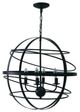 YHD Matte Black 4-Light Chandelier-0