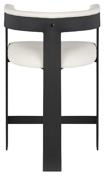 Meridian Furniture Romeo Cream/Matte Black Counter Stool-3