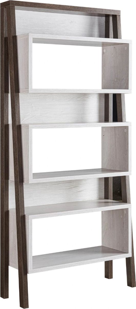 Brassex Inc. Walnut/White Oak Display Shelf-0