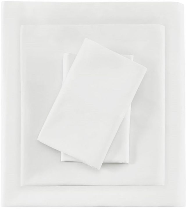 Olliix by Madison Park White Queen 600 Thread Count 100% Pima Cotton Sheet Set-0