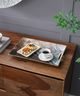 A & B Home Beige/Black Faux Marble Tray-1