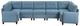Homelegance® Garren 7-Piece Blue U-Shape Sectional with Storage-2