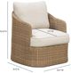 TOV Furniture Axel Brown/Cream Aluminum/Boucle/Wicker Outdoor Accent Chair-1