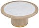 Fairfield® Everett Biscotti Large Round Bunching Cocktail Table with White Carrara Stone Top-2