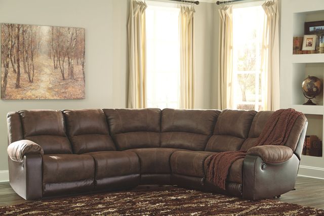 Signature Design by Ashley® Nantahala 5-Piece Coffee Reclining Sectional-2