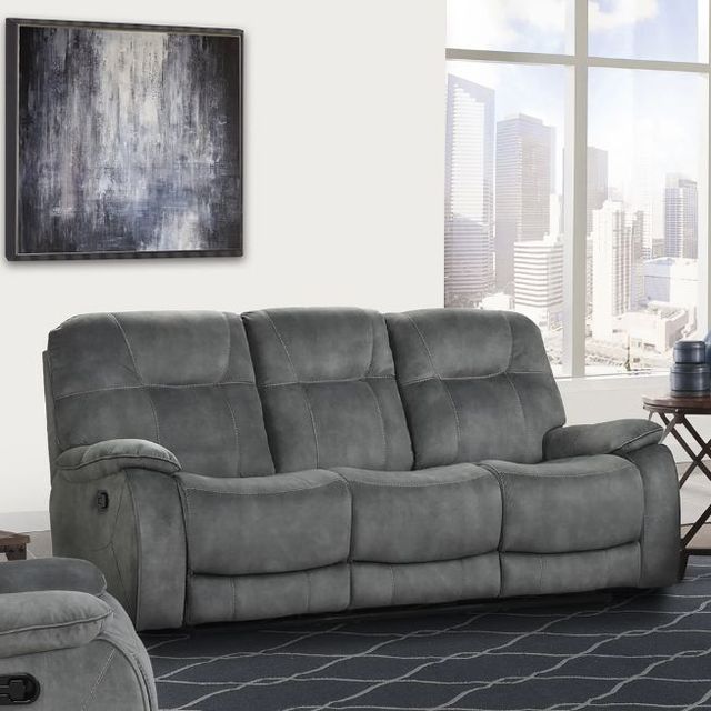 Parker House® Copper Shadow Gray Manual Triple Reclining Sofa-2