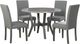 Elements International Ambridge 5-Piece Brushed Gray Round Dining Set-0