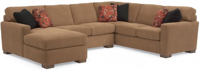 Flexsteel® Bryant 4-Piece Gray Sectional Sofa-0