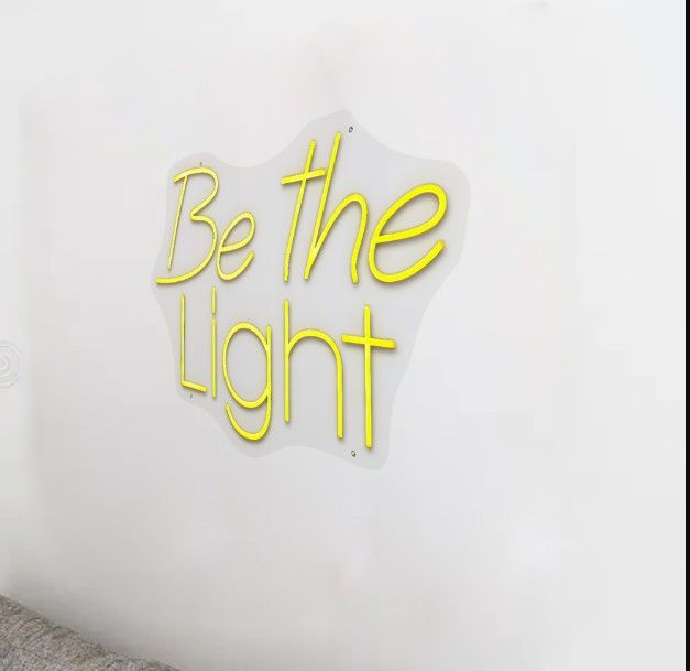Classy Living Enlightened Be The Light Neon Sign-3