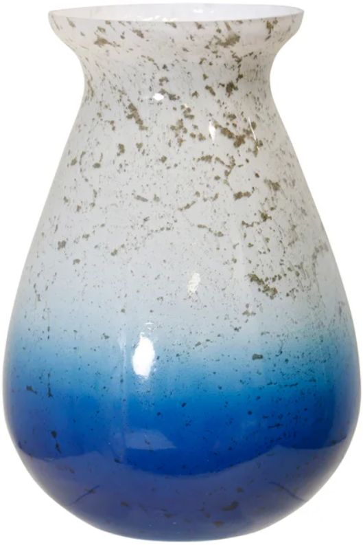 Stylecraft Blue Speckle Glass Ombre Vase-0