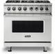 Viking® 5 Series 36" Stainless Steel Pro Style Dual Fuel Range-0