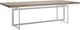 Caracole® Classic Wish You Were Here Sandstone Top Dining Table with Lightly Brushed Chrome Base-0