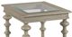 Hammary® Tigbee-Hamilton Glass Top Rectangular End Table with Brown Base-1