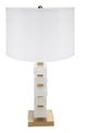 A & B Home Gold/White Alabaster Slab Table Lamp-5