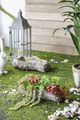 A & B Home 3-Strand Stem Light Green Bead Grass-2