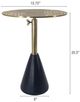 A & B Home Gold Croco Design Accent Table with Black Pedestal Base-3
