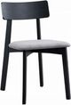 ACME Furniture Real 2-Piece Black/Gray Upholstered Dining Side Chair Set-0