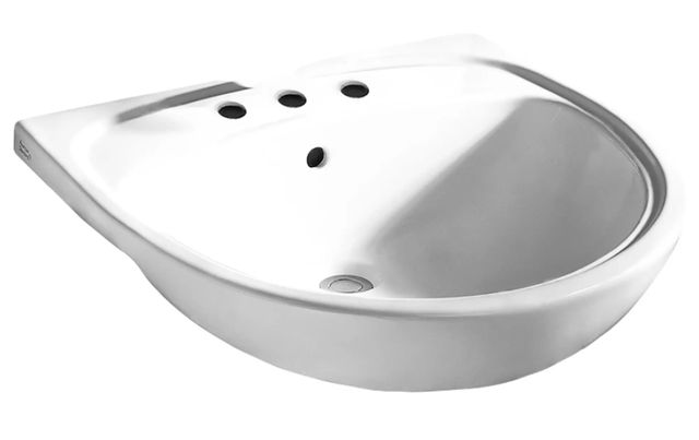 American Standard Mezzo White Semi-Countertop Sink with 8" Widespread-0