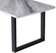 Mazin Furniture Leander White Sintered Stone Top Coffee Table with Black Metal Legs-2