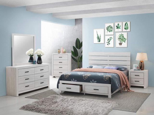 Coaster® Brantford Coastal White Eastern King Storage Bed-3