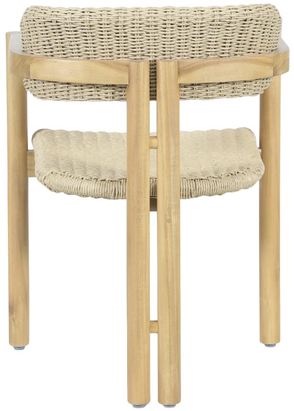 New Classic® Home Furnishings Sedona Brown/Natural Fabric/Wicker Outdoor Patio Dining Arm Chair-4