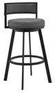 Armen Living Roman Gray 26" Swivel Bar Stool-1