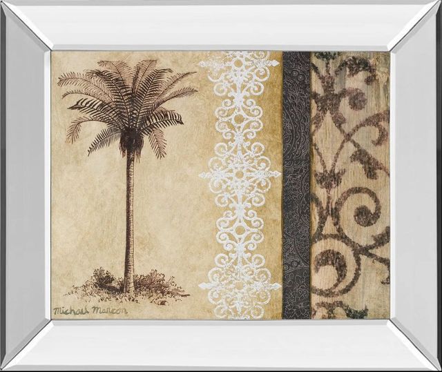 Classy Art Decorative Palm II by Michael Marcon Mirror Framed Wall Art-0