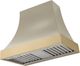 AGA Cascade 36" Fawn Wall Mounted Range Hood  with Brushed Brass Trim-0