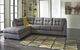 Benchcraft® Maier 2-Piece Charcoal Left-Arm Facing Full Sofa Sleeper Sectional and Chaise-3
