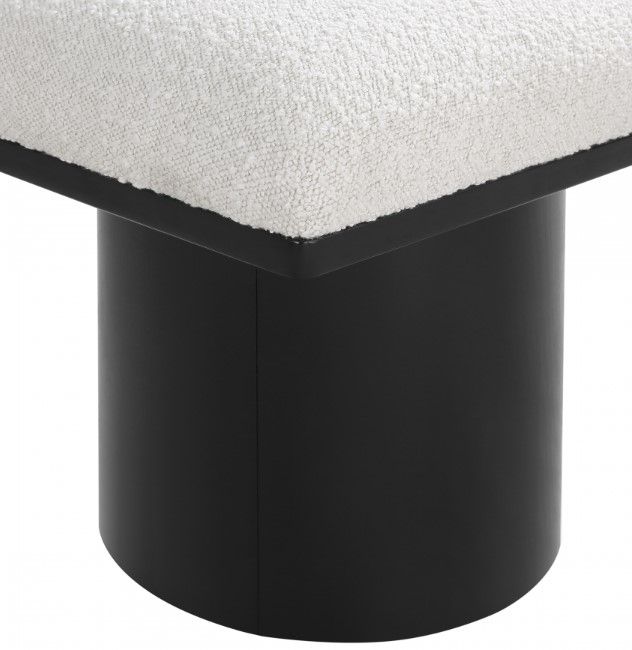 Meridian Furniture Pavilion 2-Piece Cream/Black 31" Modular Bench Set-3