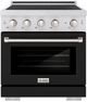 ZLINE Autograph Edition Paramount 30" Stainless Steel Pro Style Induction Range with Black Matte Door-0