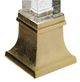 A & B Home Chrome Crystal Obelisk Lighting with Gold Aluminum Base-3